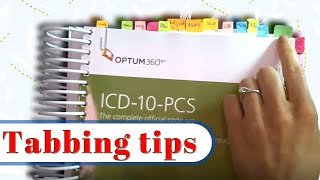 ICD 10 PCS book tabbing  PCS coding tips for inpatient coding and CCS exam prep [upl. by Emilio]