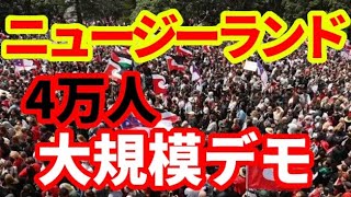 【ニュージーランド】4万人を超える大規模デモ！ここでも分断が起こっていた！ [upl. by Peder]