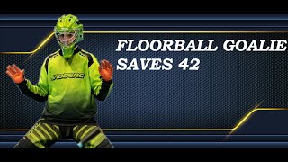 Floorball goalie saves 42 [upl. by Ernst]