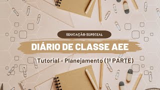 DIÁRIO DE CLASSE PROFESSOR AEE  2025 PLANEJAMENTO 1ª PARTE [upl. by Salangi]