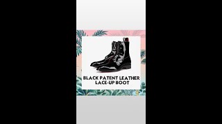 🌟 Black Patent Leather LaceUp Boot 🌟 [upl. by Aciruam]