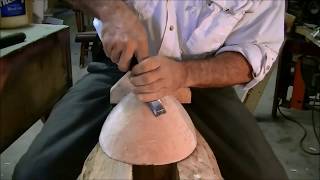 Learn how to make a hand carved wooden bowlFirewood to bowl Hand tools only [upl. by Cohbath]