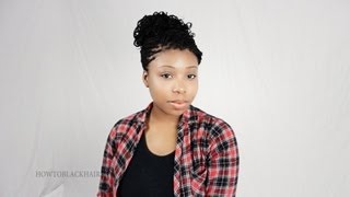 3 Micro Braid Hairstyles For African American Hair Zillion Braids Updos Tutorial Part 7 [upl. by Goldner]