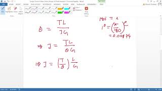 Strength of Materials Torsional Rigidity Example [upl. by Sosanna]