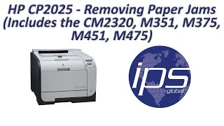 HP CP2025  Removing Paper Jams Includes the CM2320 M351 M375 M451 M475 [upl. by Eisen966]