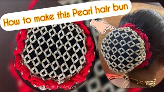 DIY pearl hair accessories pearl hair bunPearl hairstyle Pearl hair pin diy DIY HAIR ACCESSORIES [upl. by Abita650]