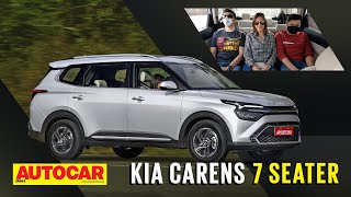 2022 Kia Carens 7 seater and manuals driven  First Drive Review  Autocar India [upl. by Silenay]