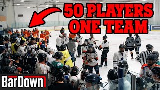 5 vs 50 HOCKEY PLAYERS IN BEER LEAGUE [upl. by Godbeare]