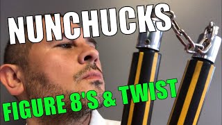 How to use Nunchucks for beginners Figure Eight With Twist [upl. by Grayce639]