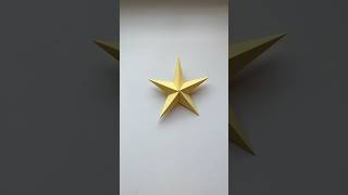 Como Fazer Uma Estrela 3D De Papel viral origami papelviraarte tiktok shorts shortvideo fly [upl. by Moreland]