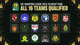 🔴 CAF Champions League 202425 Group Stage All 16 Teams Qualified [upl. by Bamberger]