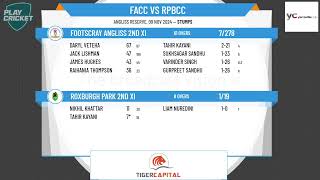 Footscray Angliss 2nd XI v Roxburgh Park 2nd XI [upl. by Hsirrehc]