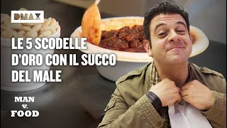 Adam Richman si imbatte nella sfida delle 5 SCODELLE di FUOCO  Man vs Food [upl. by Kandy751]