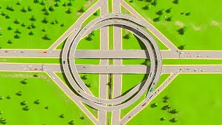 Which is THE BEST highway interchange layout Cities Skylines [upl. by Eolanda]