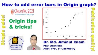 How to add error bars in origin graph [upl. by Blount972]