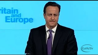 David Cameron Full Speech Britain and Europe  January 23rd 2013 [upl. by Ferro]