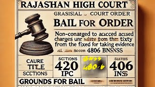 Rajasthan High Court  bail on grounds of Section 4806 BNSS trial did not conclude within 60 days [upl. by Danaher]