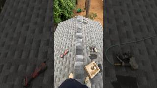 Shingling A Roof In 30 Seconds roofing construction shed [upl. by Nylarahs]