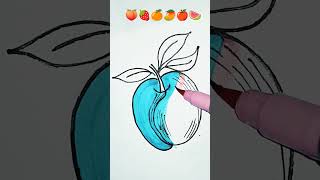 Peach 🍑  shorts satisfying drawing art youtube trending short [upl. by Jessamyn565]