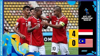 AFCU17  Group A  Yemen 4  0 Malaysia [upl. by Clough]