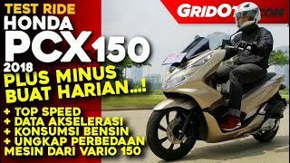 Honda PCX 150 2018 l Test Ride Review l GridOto [upl. by Molohs]