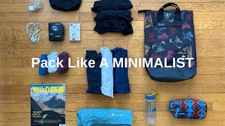 Pack With Me  How To Pack Like A Minimalist [upl. by Wyne]