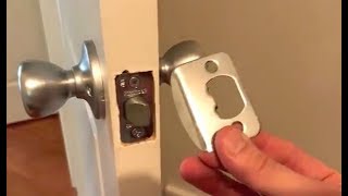 How to install a standard Door Knob  FAST amp EASY [upl. by Goerke650]