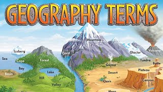 Important Geographical Terms Features Landforms Of Earth [upl. by Pimbley]