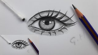 Kolay Ve Güzel Bir Göz Resmi Nasıl Çizilir Çizim Hobimiz Göz Çizimleri  How to Draw an Eye [upl. by Eicart85]