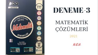 TOPRAK YAYINLARI TYT MATEMATİK 3DENEME ÇÖZÜMLERİ  130 2021 [upl. by Tamis]