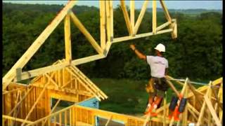 Ridge Runner Truss Setting Safety Device  Commercial [upl. by Slen941]