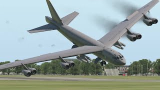 B52H Pilot Makes Critical Takeoff Error and Performs Risky Maneuver in XPlane 11 [upl. by Marcelle]