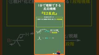 【1分で分かる大学有機化学】E2反応の反応機構をわかりやすく解説 Shorts [upl. by Ahiel]