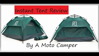 REACTIVE OUTDOOR INSTANT TENT No Bullshit Review by a moto camper [upl. by Anaili]