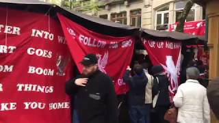 Liverpool fans unveil new Mohamed Salah chant while away in Porto [upl. by Sessilu]