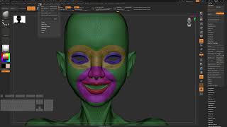 ZBrush ZRemesher por poligrupos [upl. by Ailemak255]