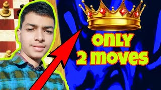 only 2 move to win chessches game crazypiyush chess [upl. by Nocaj]