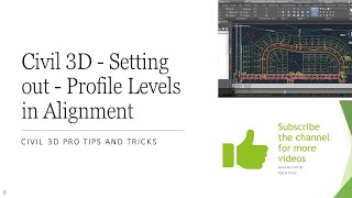 Civil 3D  Setting out  Profile Levels in Alignment [upl. by Archambault]