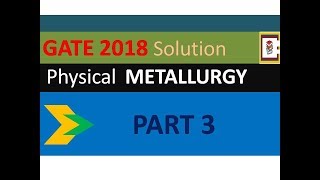 GATE 2018 Physical Metallurgy Solution Part 3 [upl. by Ashlee173]