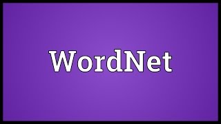 WordNet Meaning [upl. by Yelnik205]