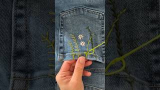 Embroidered Jeans embroiderydesign embroidery craft embroideryfashion embroidered jeans [upl. by Illehs]