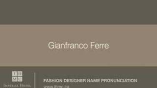 Gianfranco Ferre [upl. by Pesvoh584]