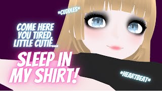 Sweet Giantess Girlfriend Helps You to Sleep ASMR Roleplay ❤️F4M sleep aid heartbeat🤏 [upl. by Newo27]