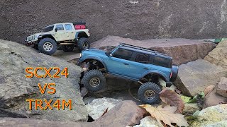 SCX24 Gladiator VS TRX4M Bronco Brass Mod Comparison [upl. by Annirok569]