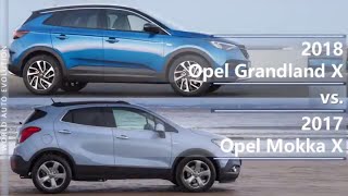 2018 Opel Grandland X vs 2017 Opel Mokka X technical comparison [upl. by Einahpad]