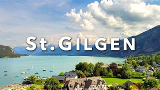 ST GILGEN AUSTRIA  Walking Tour of Wolfgangsee Village [upl. by Ahtnamas]