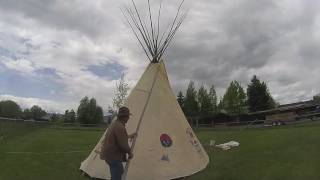 How to set up a canvas tipi and liner [upl. by Nywg]