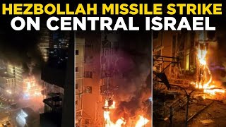 Israel Hezbollah War LIVE  Fire In Tel Aviv After Hezbollahs Deadly Missile Attack  Lebanon News [upl. by Yuht423]