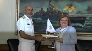 Italian Navys Aircraft Carrier CAVOUR and Frigate ALPINO visit Pakistan [upl. by Notlih]