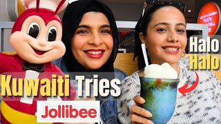 KUWAITI EATS JOLLIBEE AND HALO HALO [upl. by Calia]